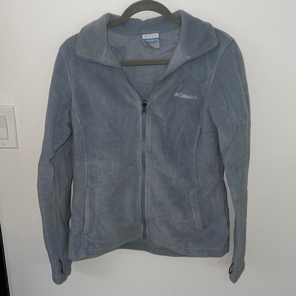 Gray Columbia Zip Up Fleece Jacket